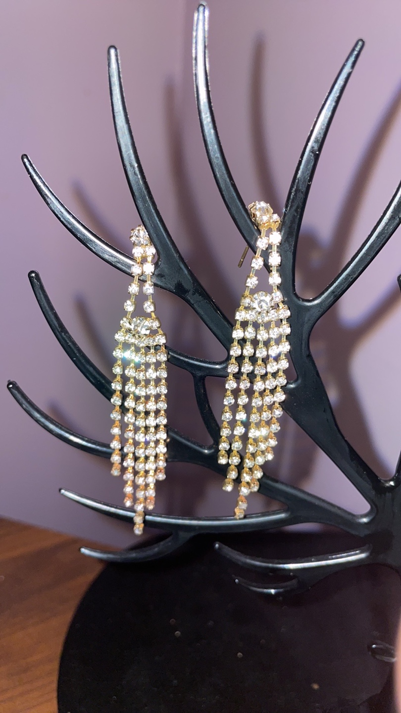 Rhinestone Dangle Earrings - photo 2