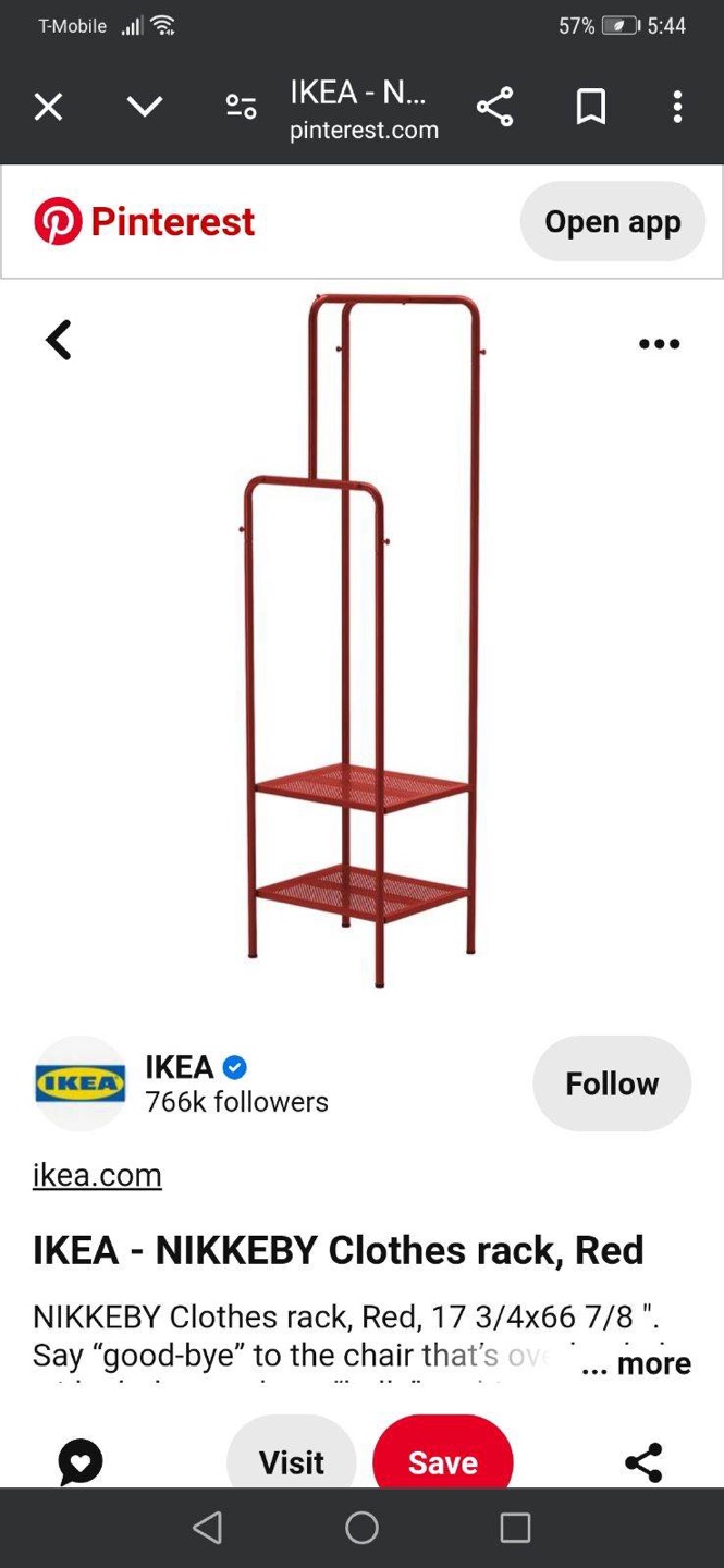 IKEA Red NIKKEBY Clothes Rack