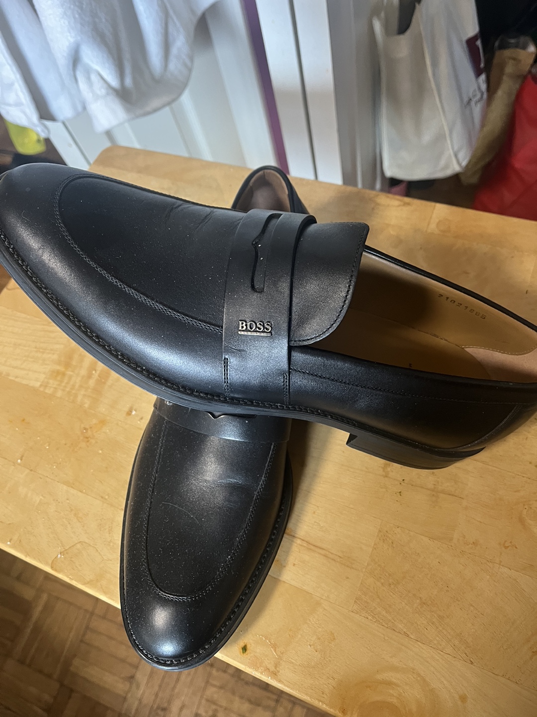 BOSS Hugo Boss Black Leather Loafers