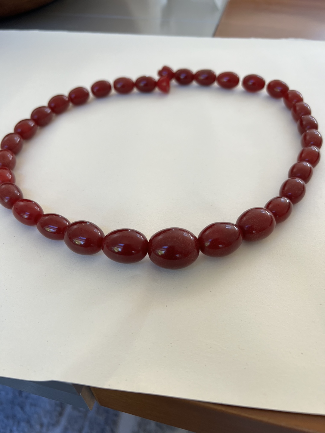 Carnelian Bead Necklace 26” - photo 4