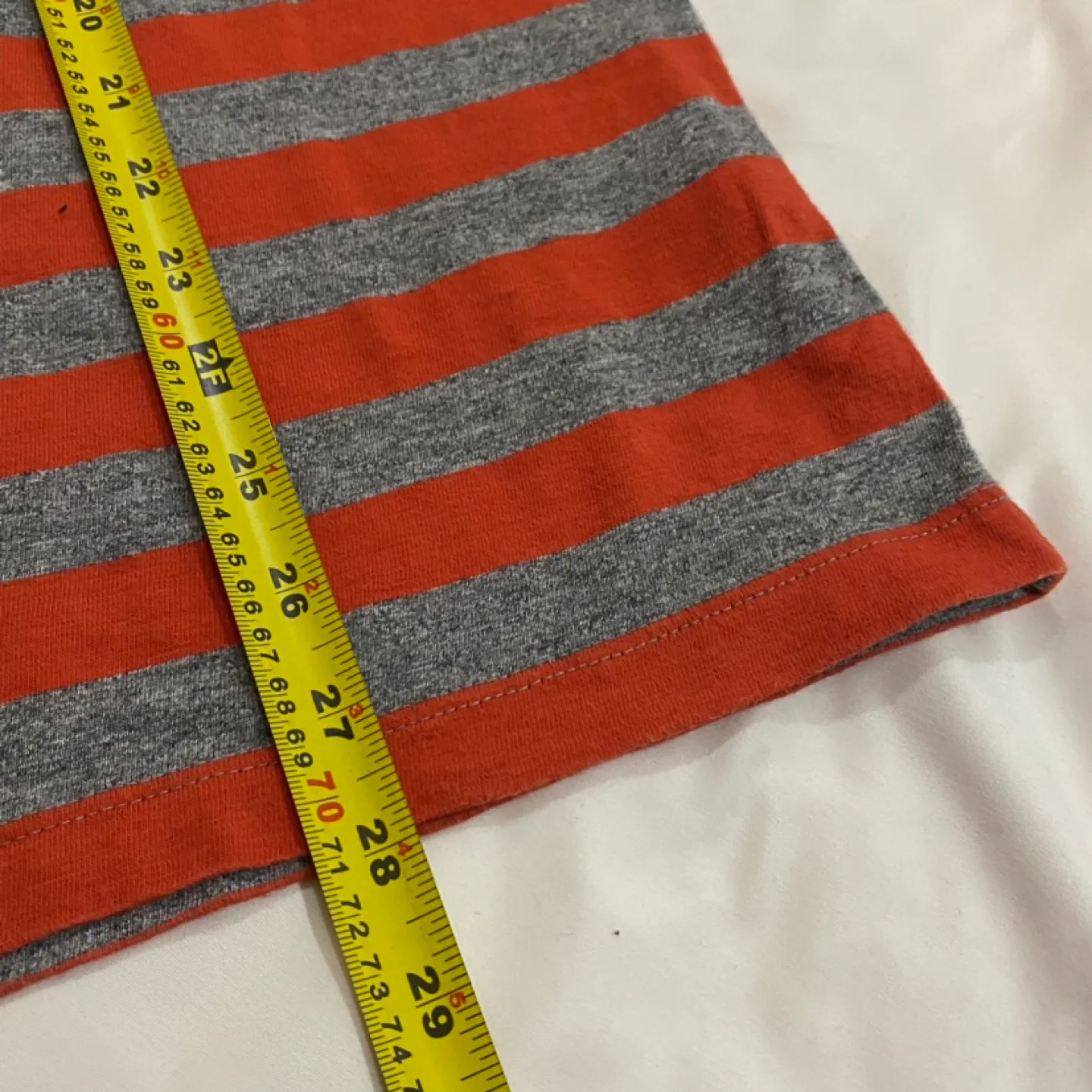 J.Crew Orange and Grey Striped T-Shirt image indicator(7)