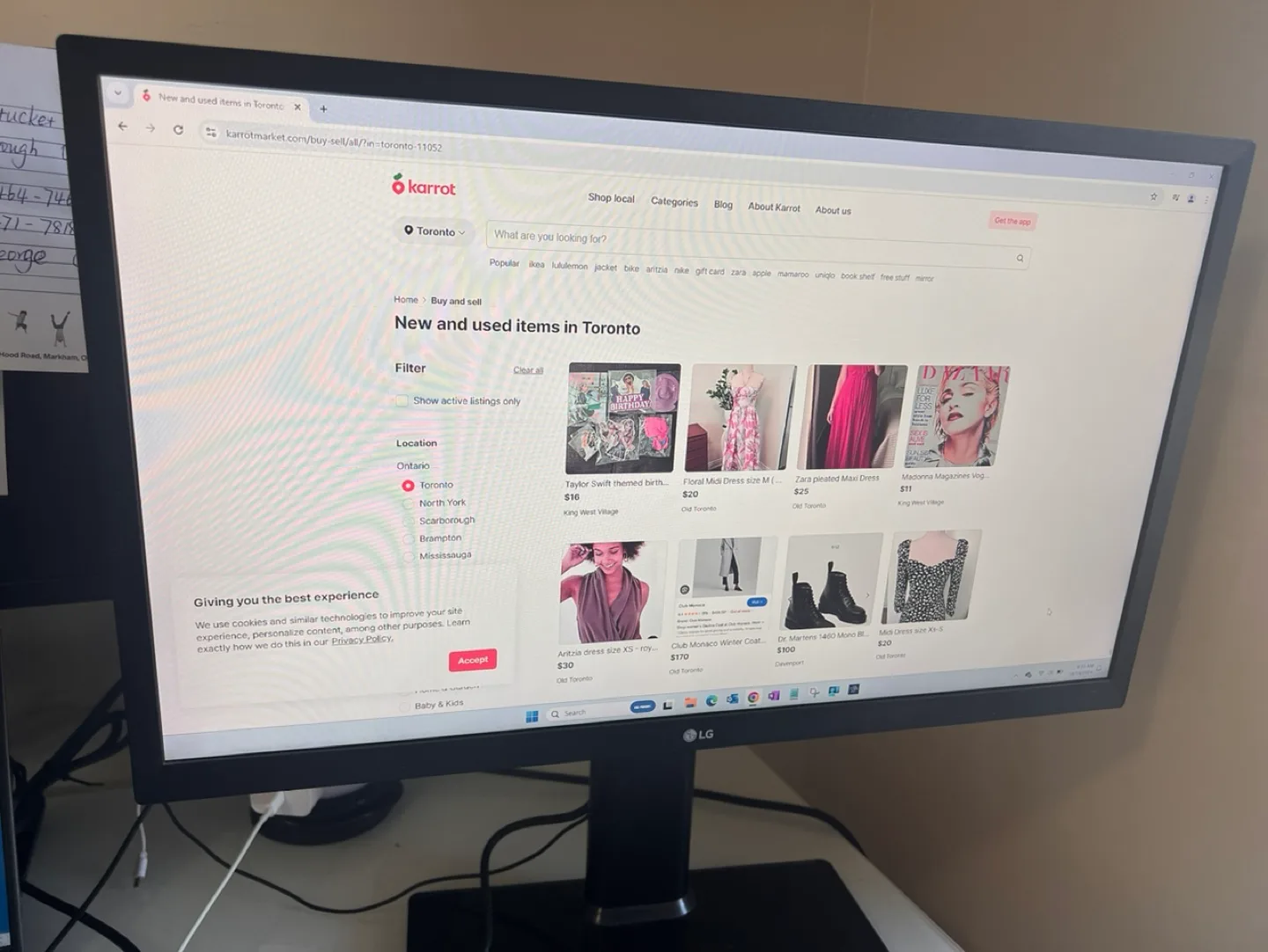 LG Monitor with Standing Desk Stand Riser & HDMI cable image indicator(3)