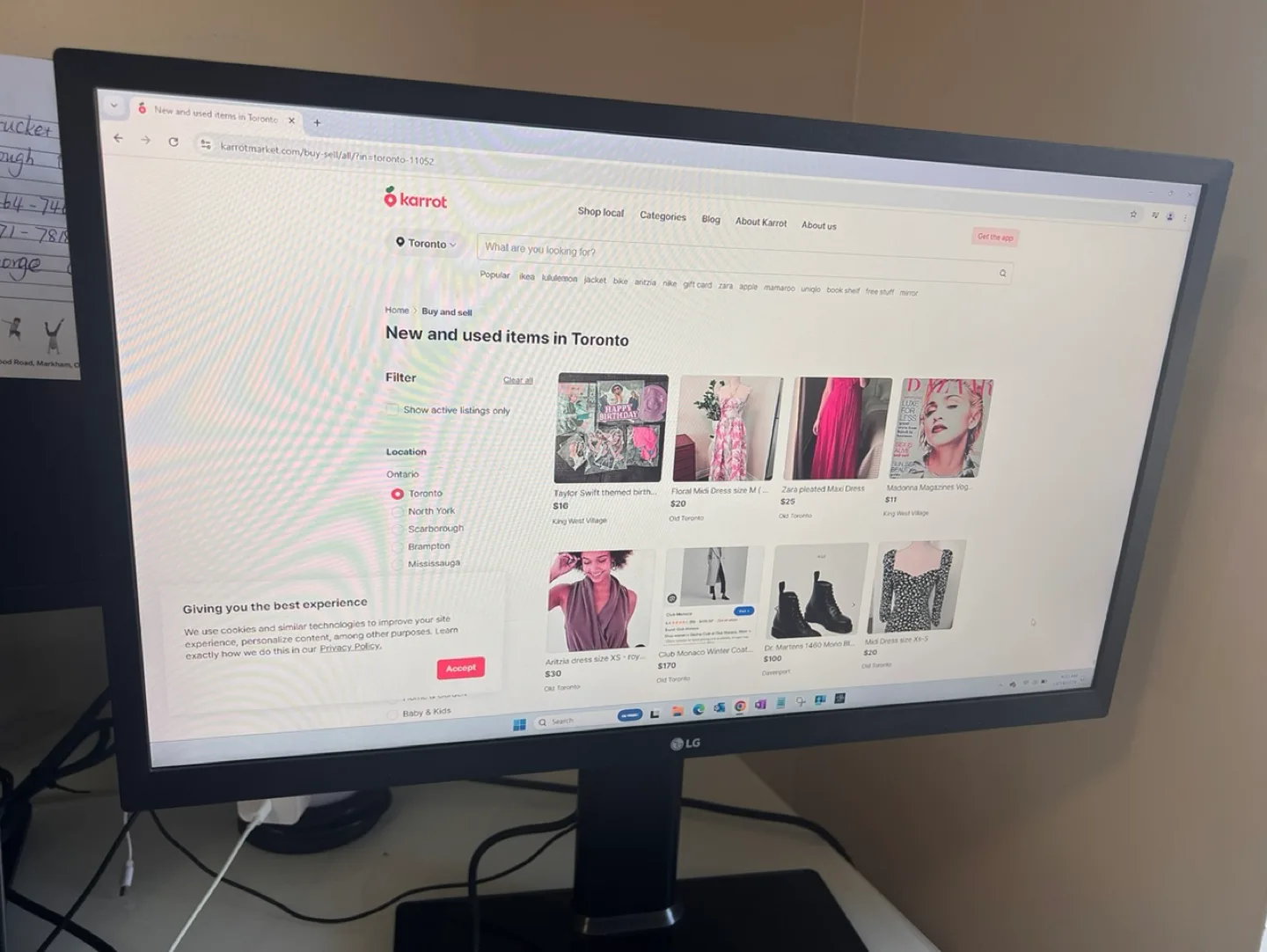 LG Monitor with Standing Desk Stand Riser & HDMI cable image indicator(2)
