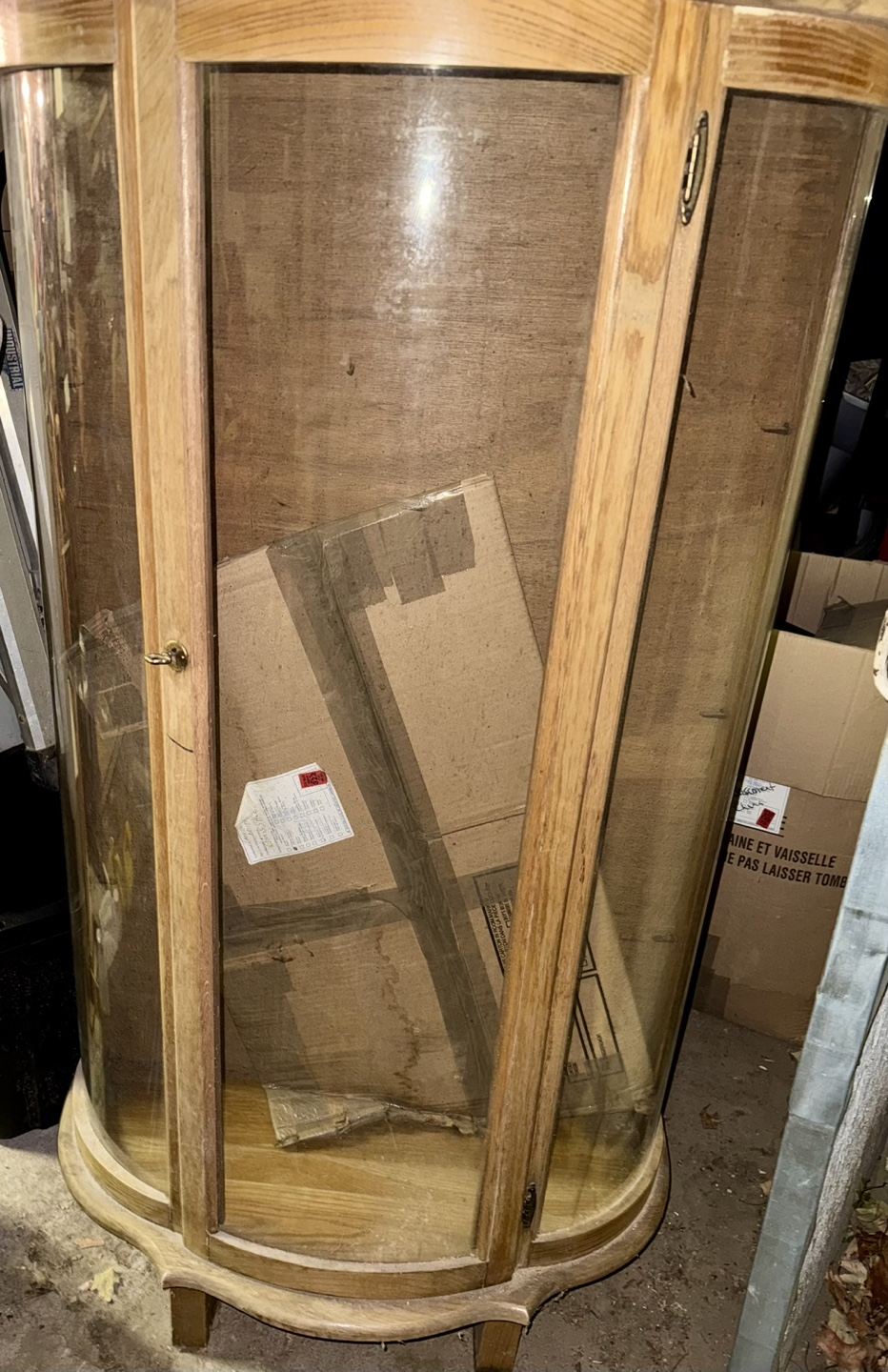 Antique Wooden Curio Cabinet - photo 2