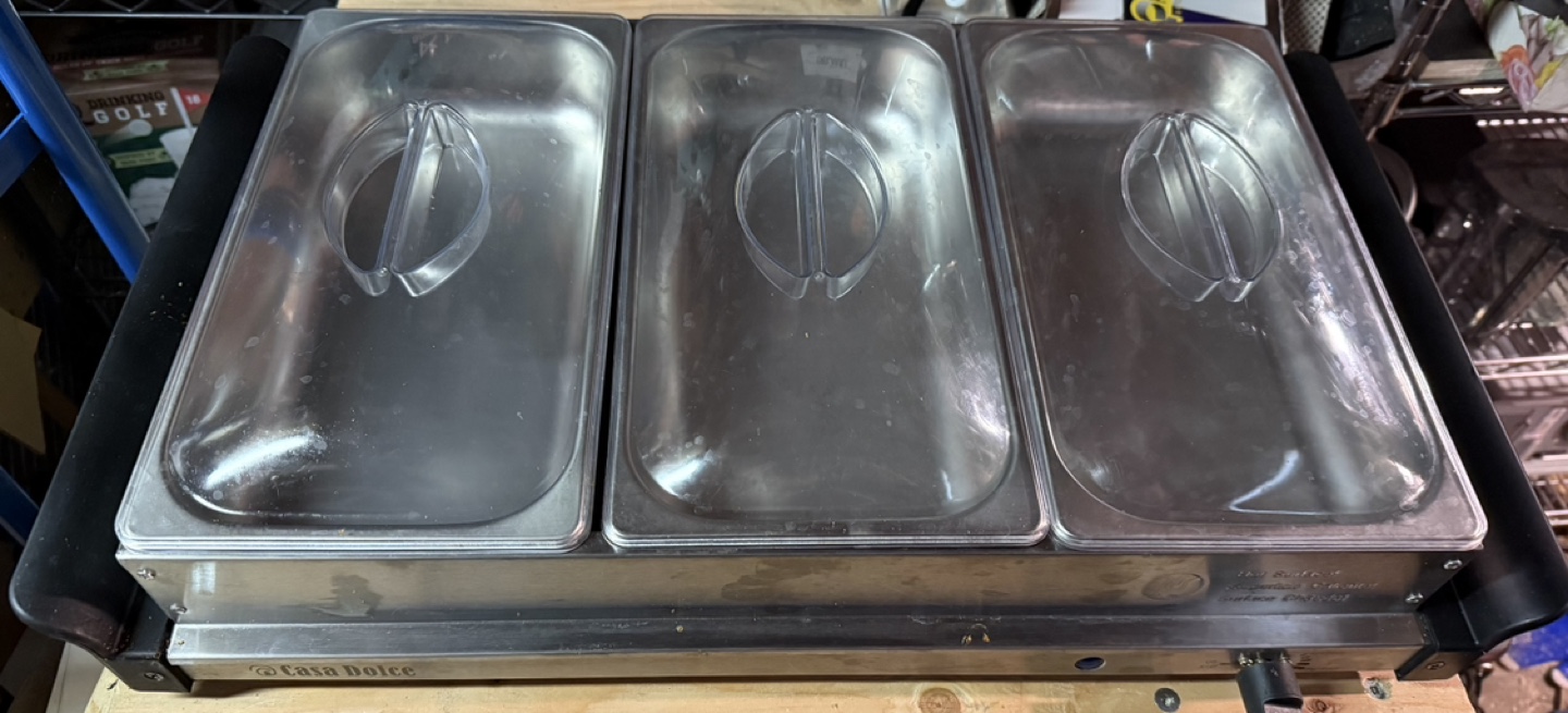 Casa Dolce 3-Compartment Stainless Steel Buffet Server