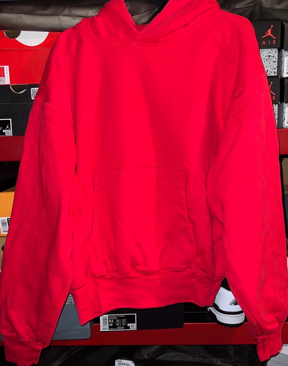 Yeezy Red Essentials Hoodie size Small - photo 3