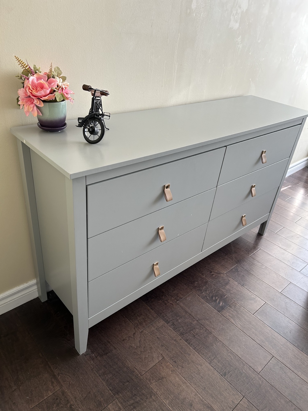 Grey Dresser with Six Drawers