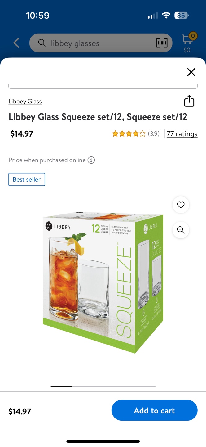 Libbey Glass Set from Walmart - 12 Pieces - photo 3