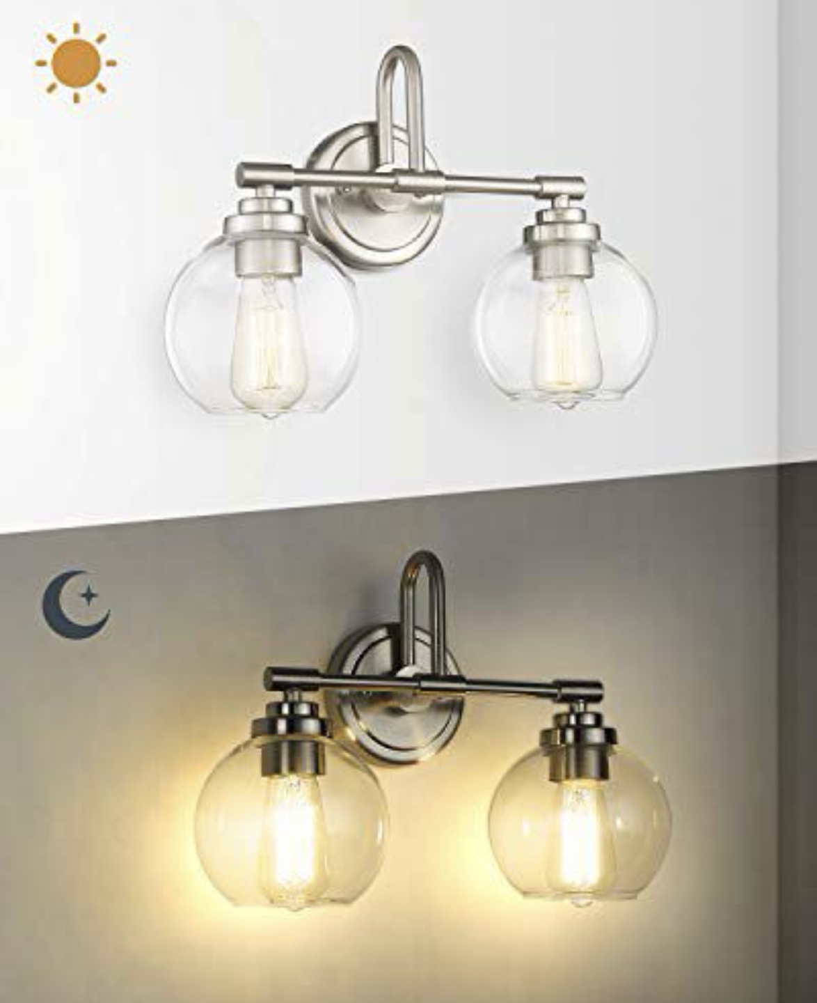 Brushed Nickel Bathroom Vanity Light - photo 3