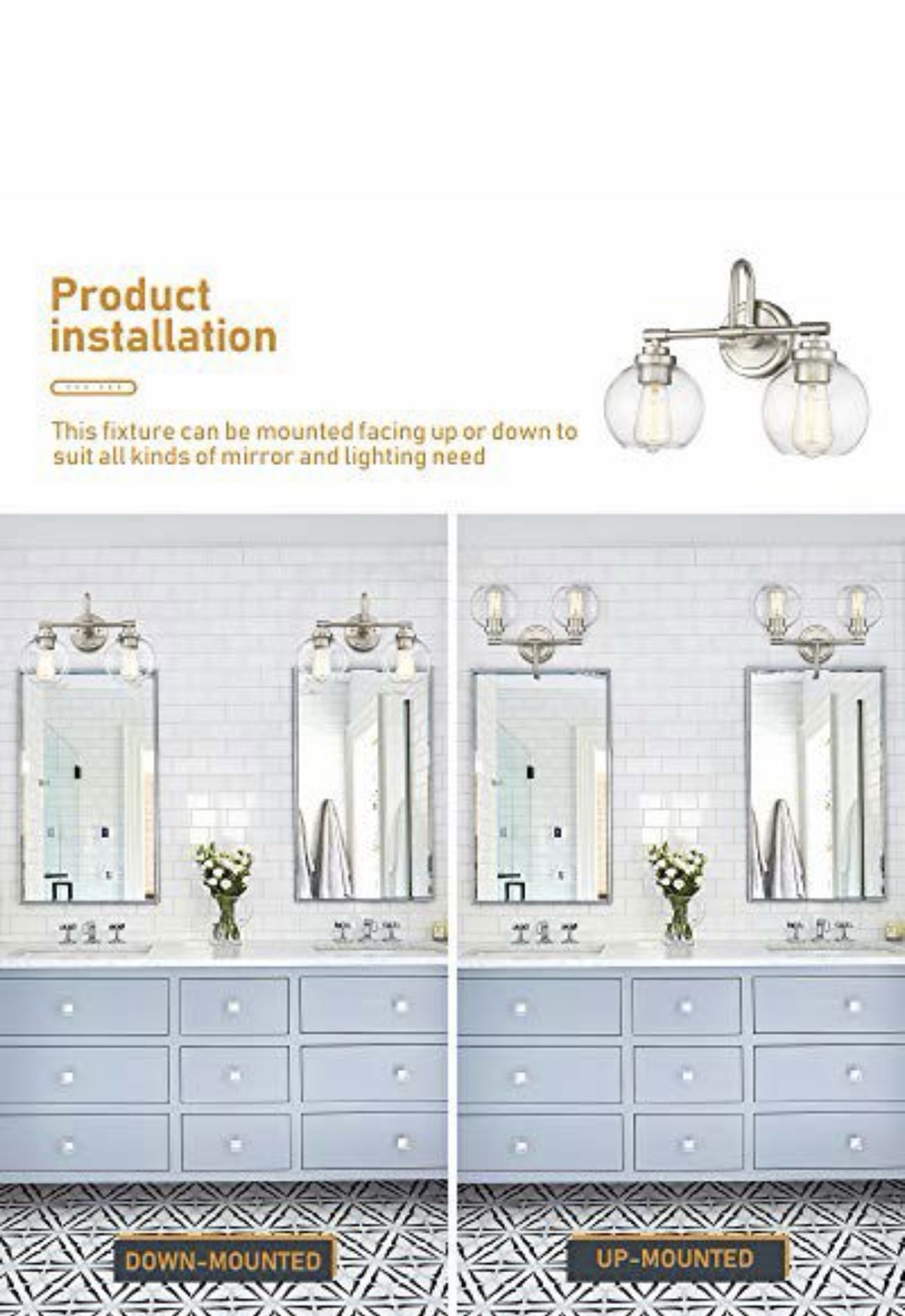 Brushed Nickel Bathroom Vanity Light - photo 4