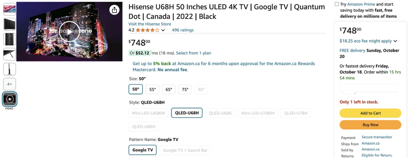 Hisense 50 Inch 4K Smart TV - photo 3