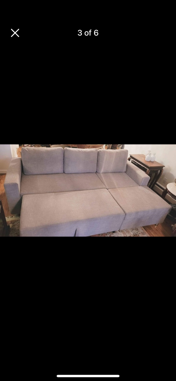 Beige sofa bed - photo 2