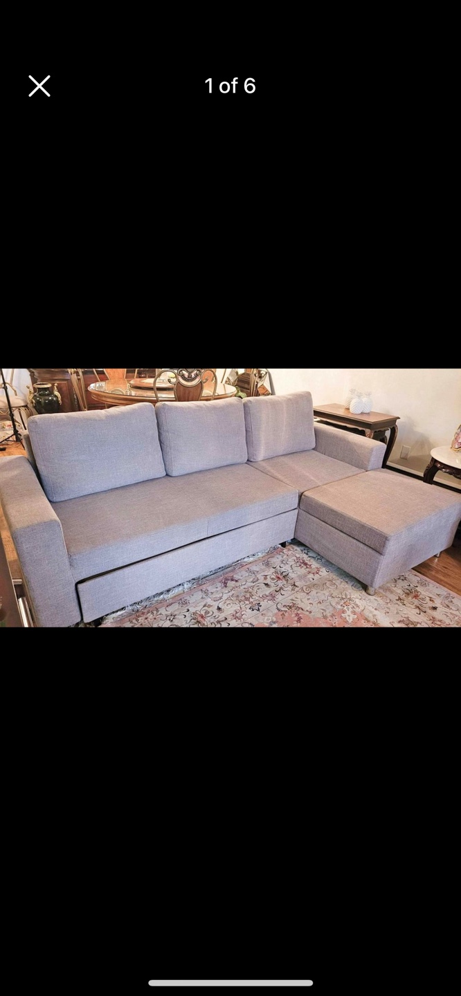 Beige sofa bed