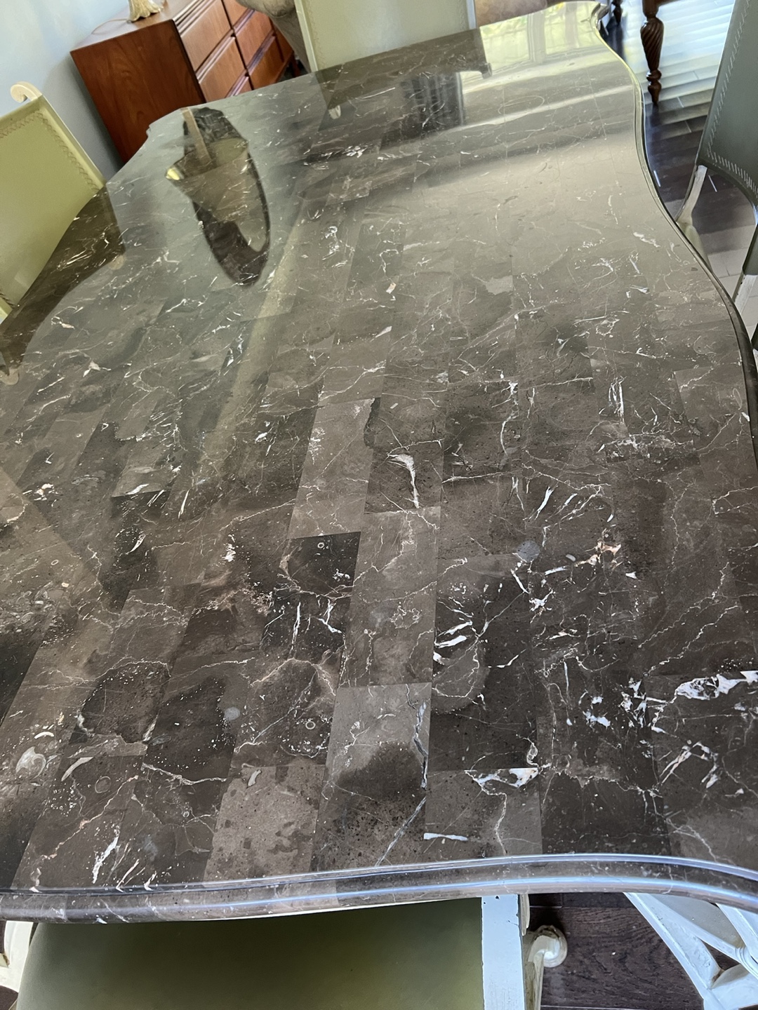 Marble Top Dining Table and 6 Chairs - photo 4