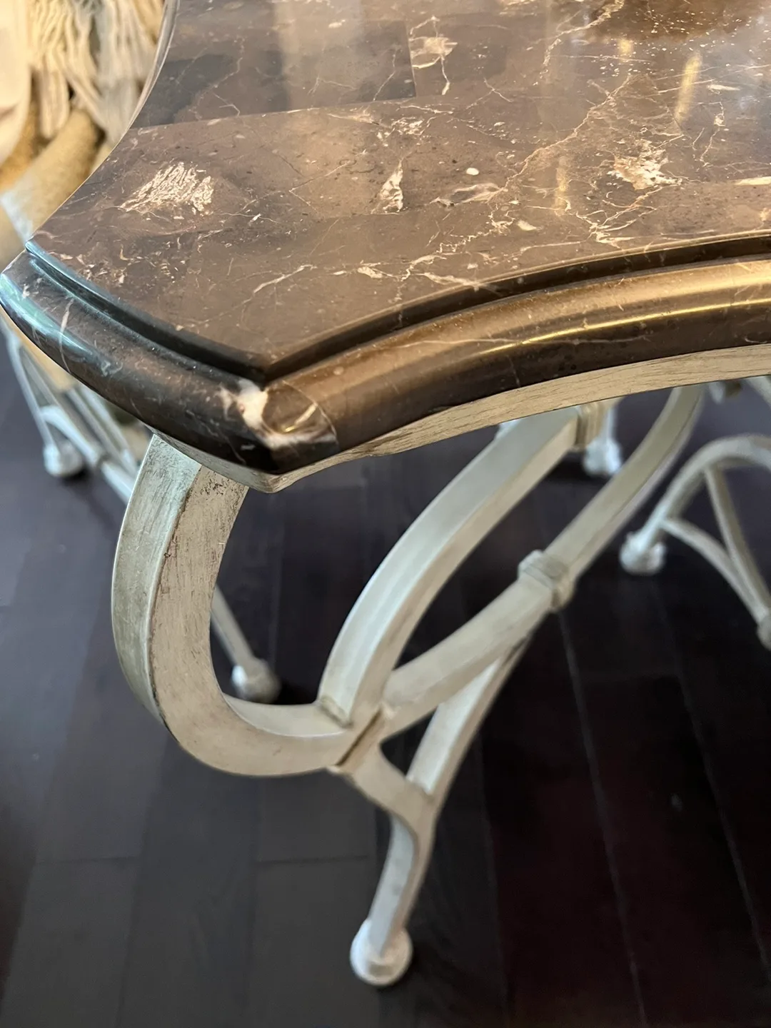 Marble Top Dining Table and 6 Chairs image indicator(6)