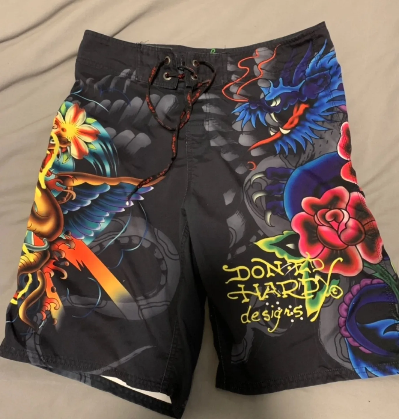Two pair Ed Hardy Swim Trunks thumbnail