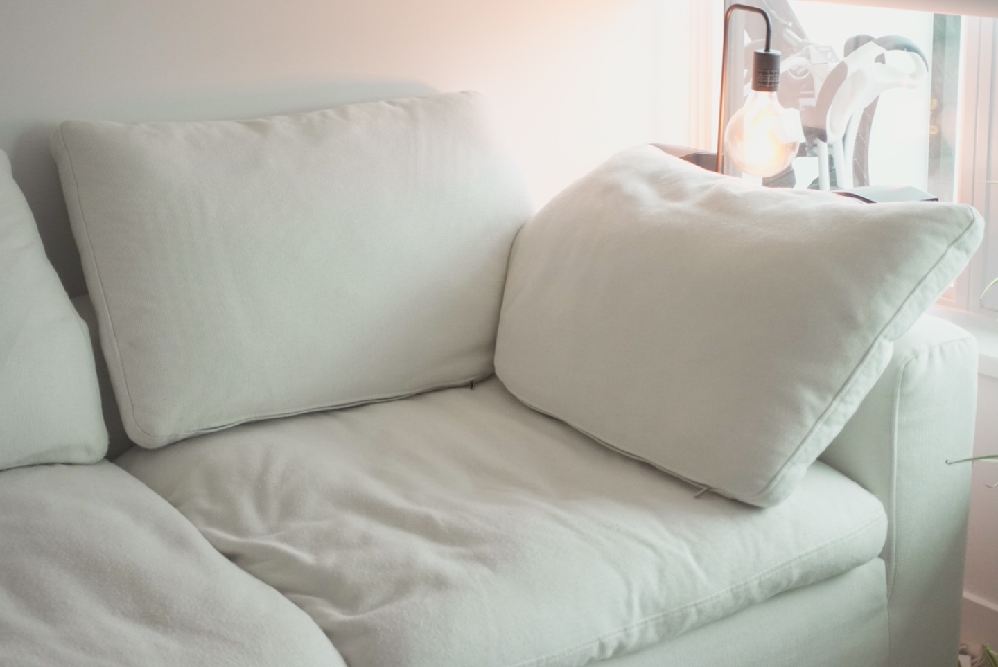 White Sectional Sofa - photo 2