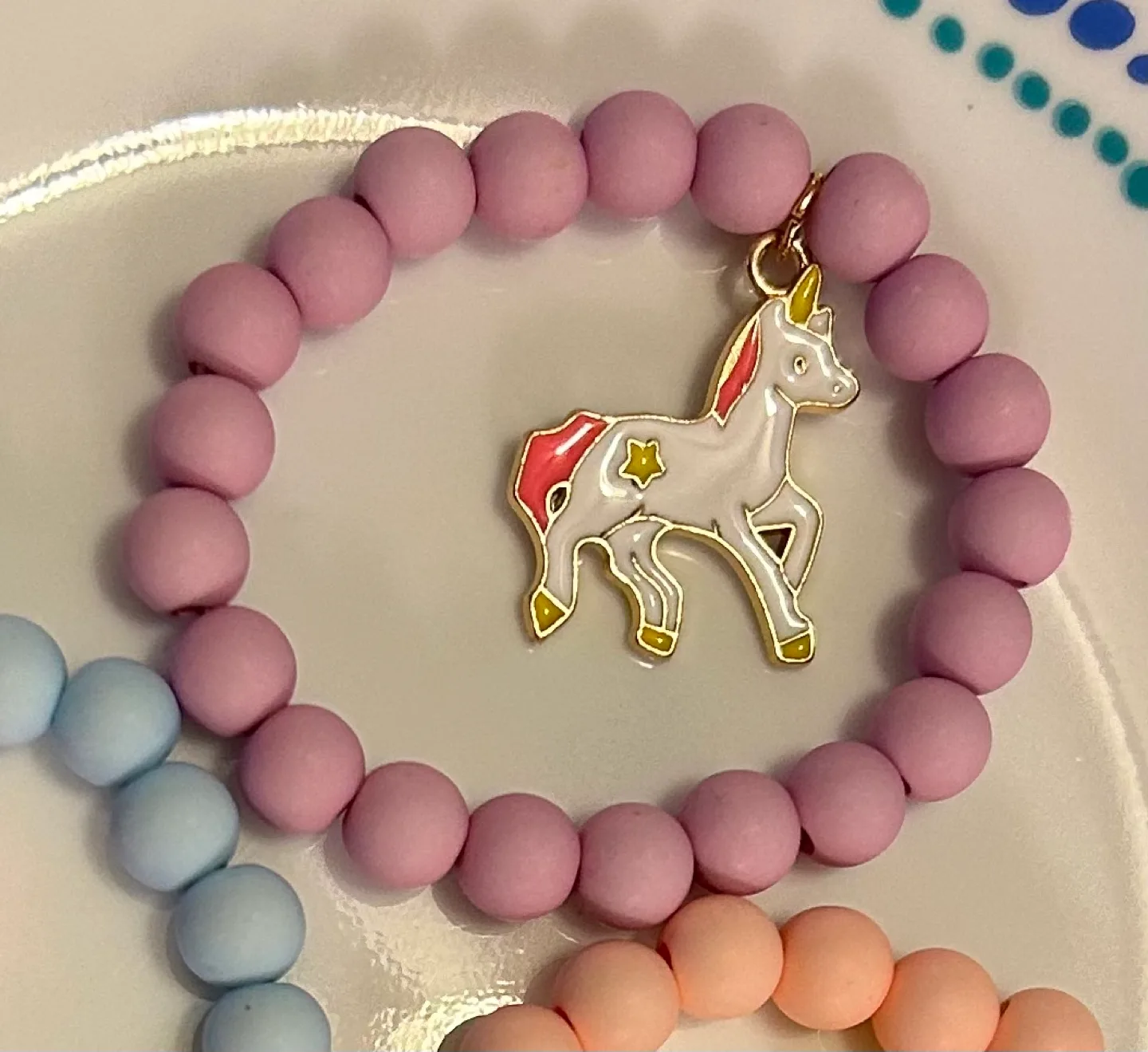 ✨✨3 Beaded Bracelets with Charms image indicator(3)