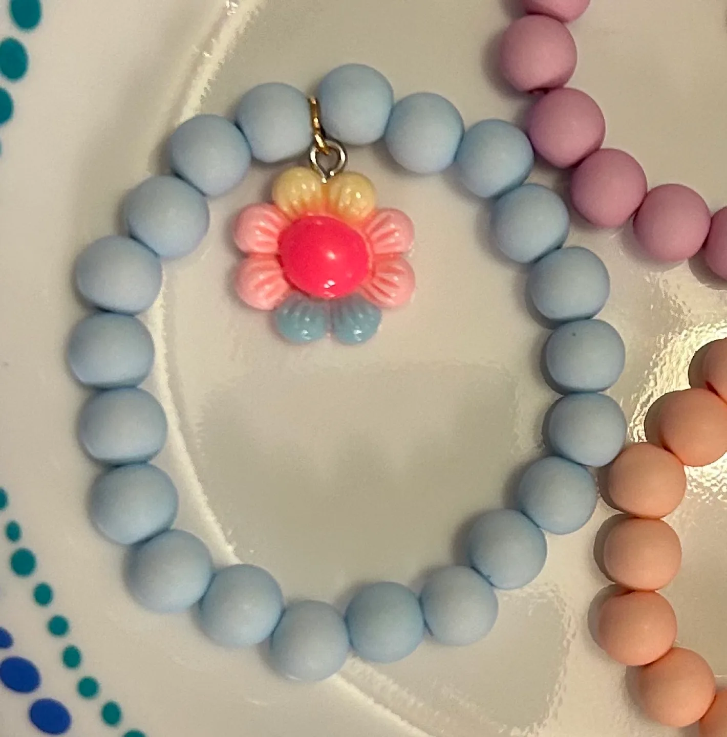 ✨✨3 Beaded Bracelets with Charms image indicator(2)