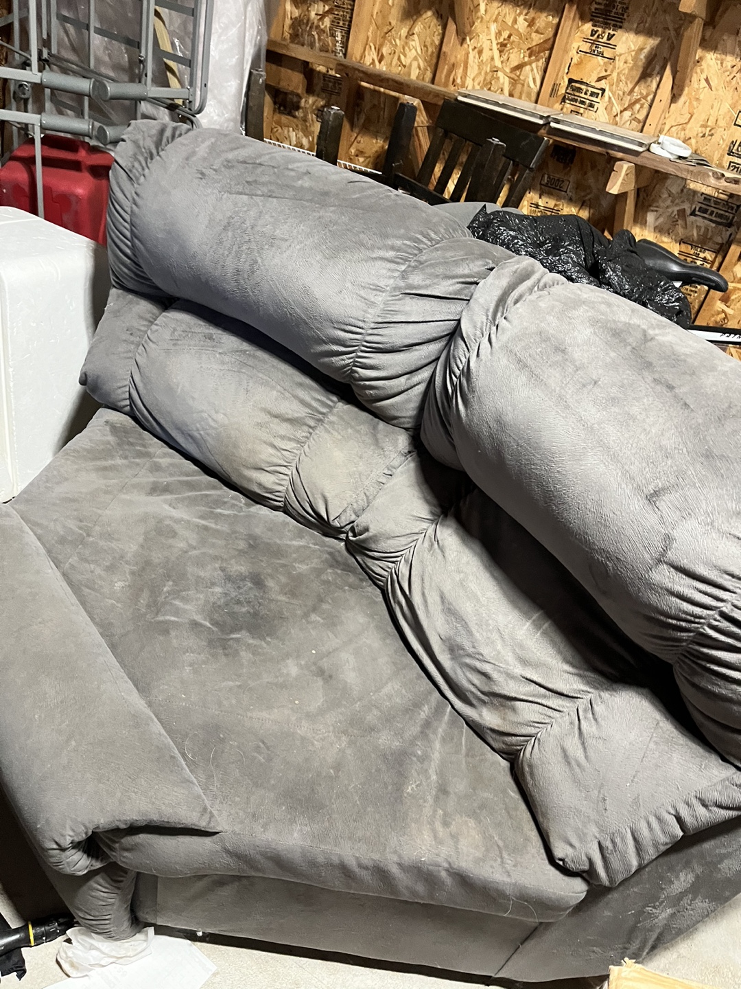Gray corner sofa