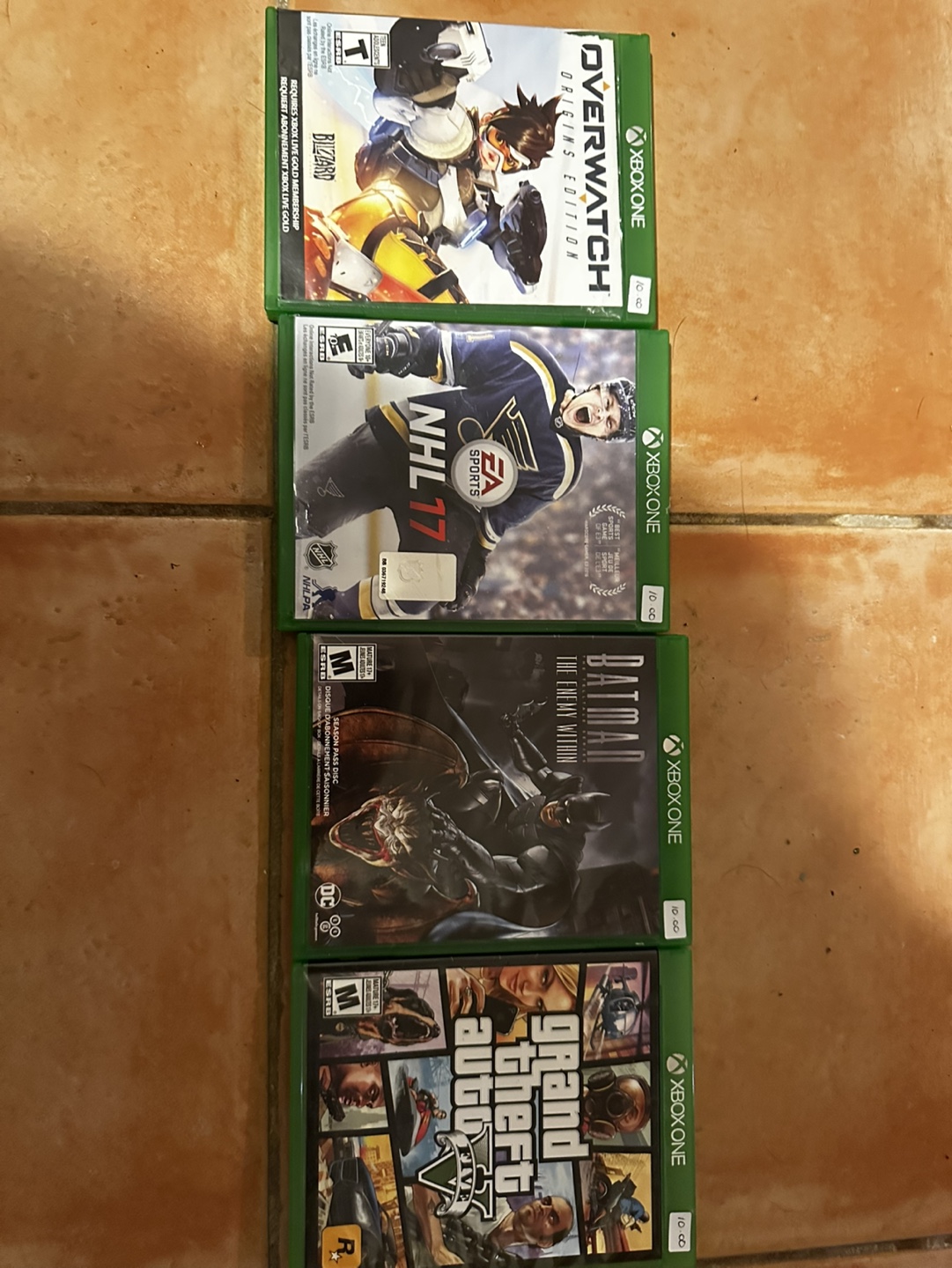 Xbox One Games - Overwatch, NHL 17, Batman, Grand Theft Auto V