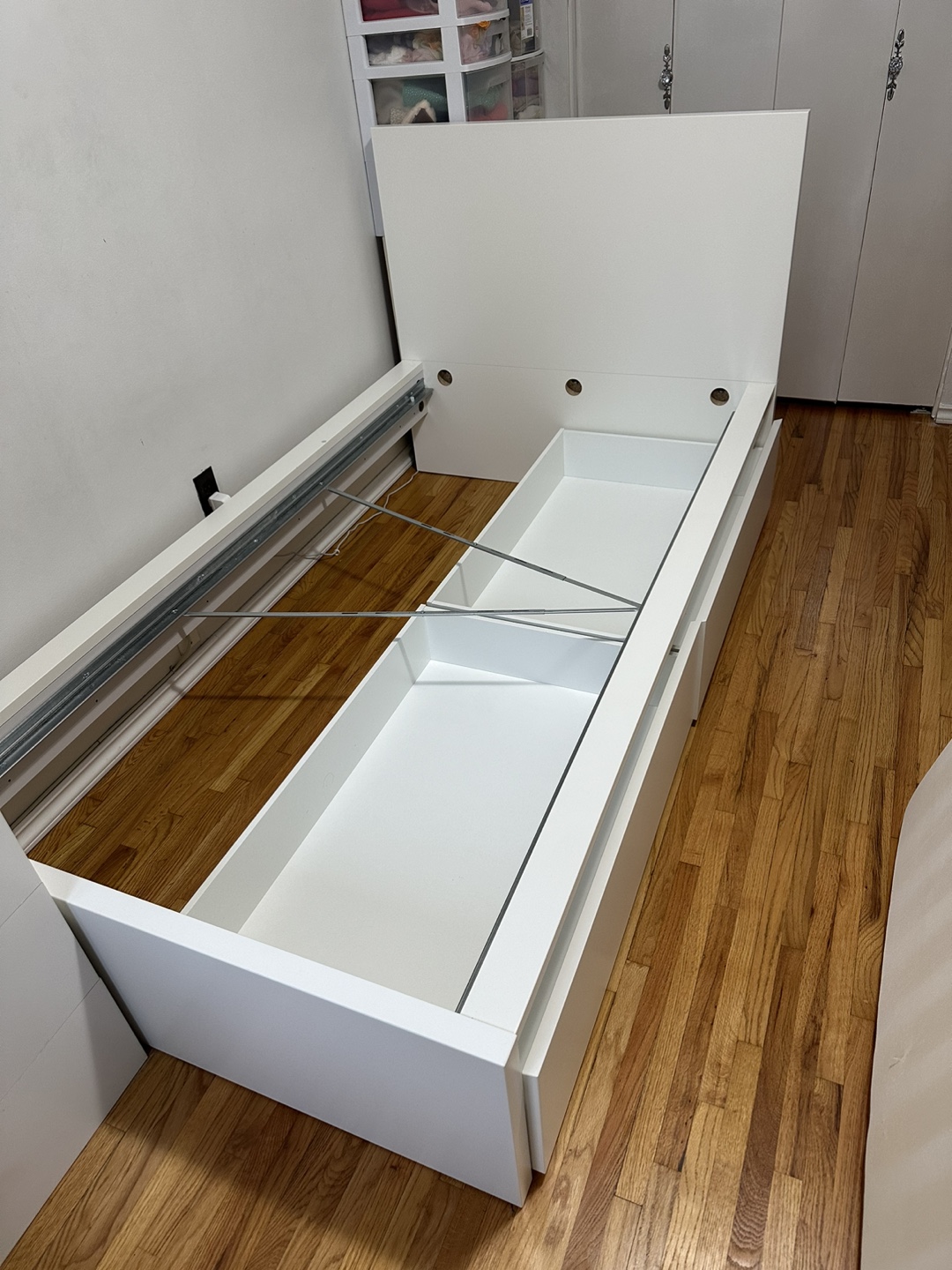 IKEA MALM Twin Bed Frame with Storage + mattress - photo 3