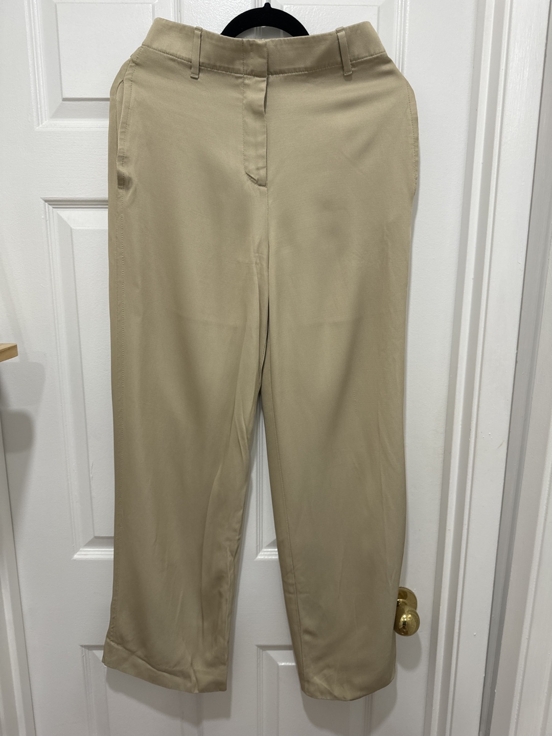 Khaki Straight Leg Pants