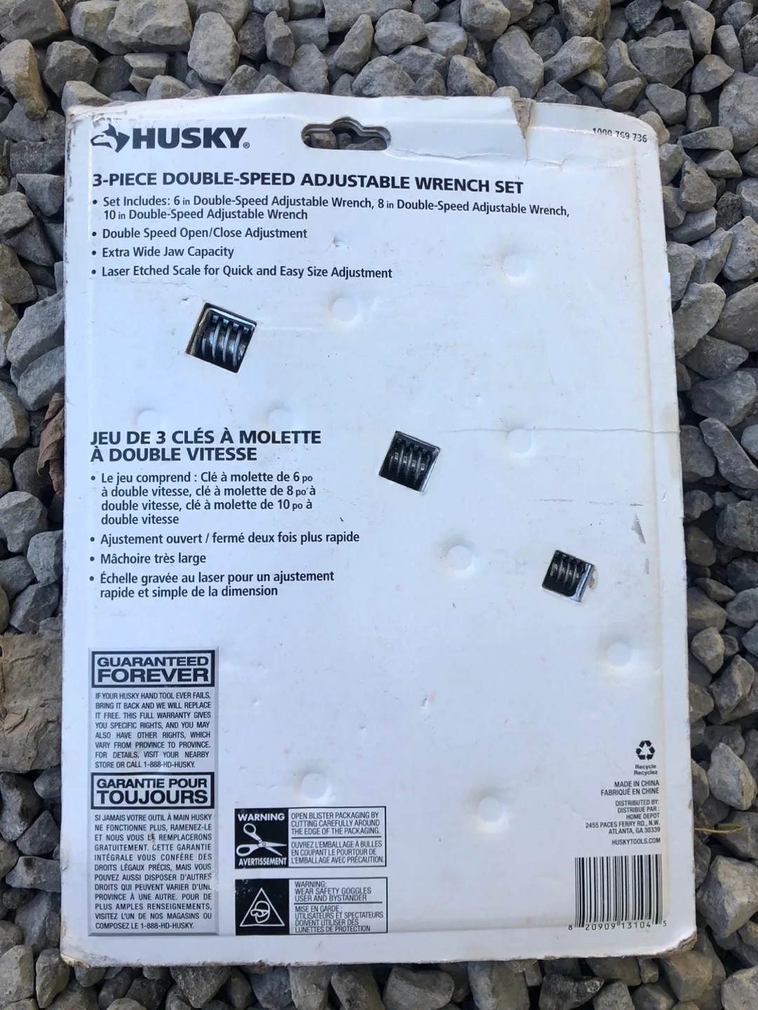 Husky 3-Piece Double-Speed Adjustable Wrench Set image indicator(2)