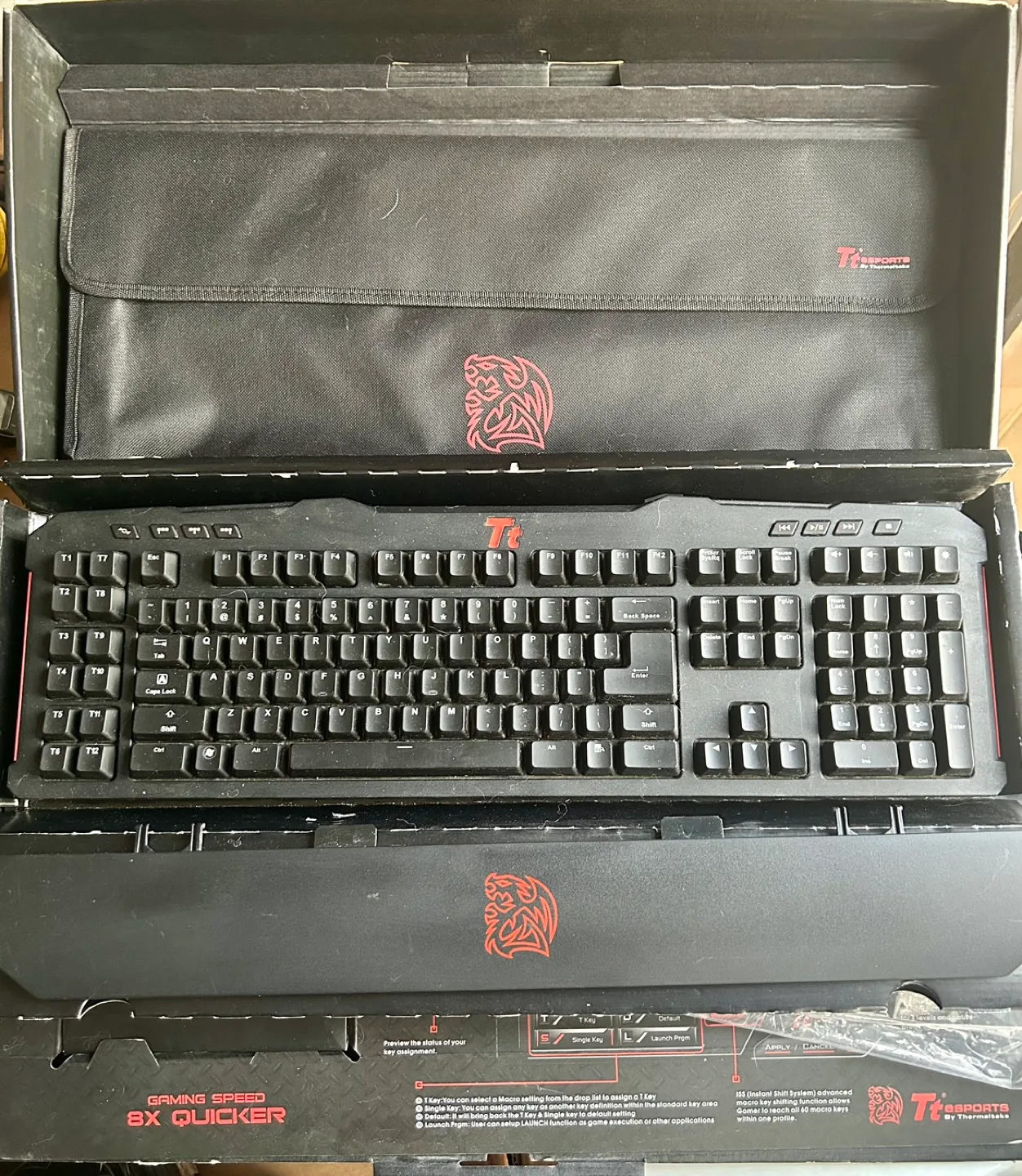 Tt eSPORTS Meka G Unit Illuminated Red Light Keyboard image indicator(2)