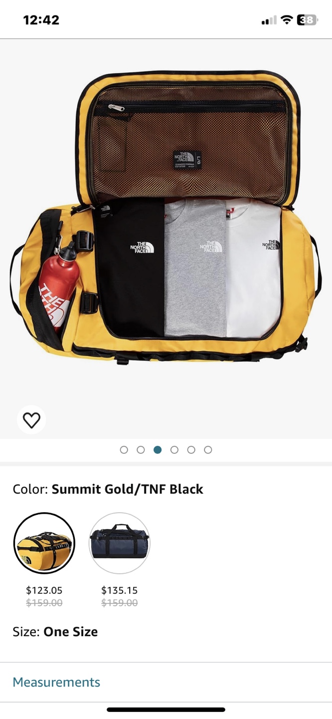 The North Face Base Camp Duffel S - Summit Gold/TNF Black - photo 4
