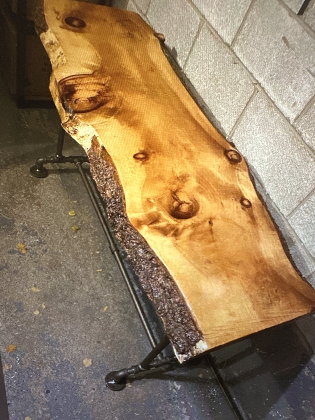 Live Edge Table with Industrial Pipe Legs - photo 3