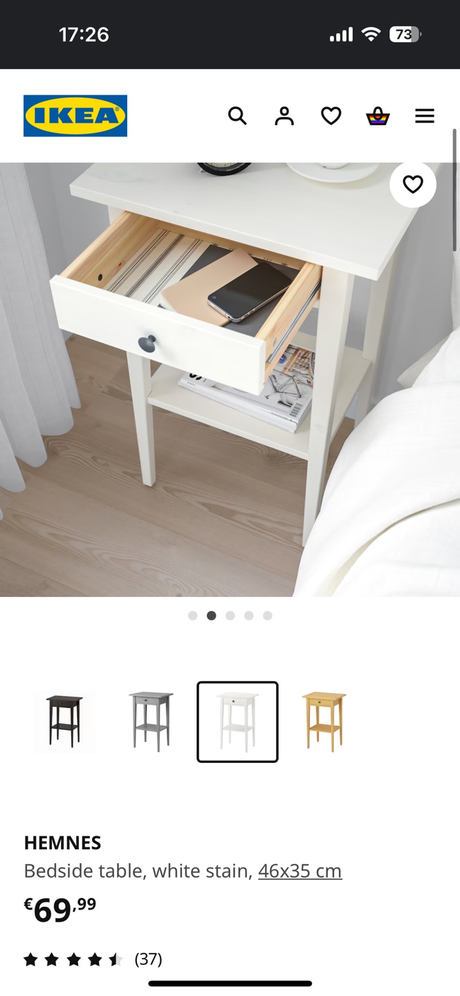 IKEA HEMNES Bedside Table - photo 3