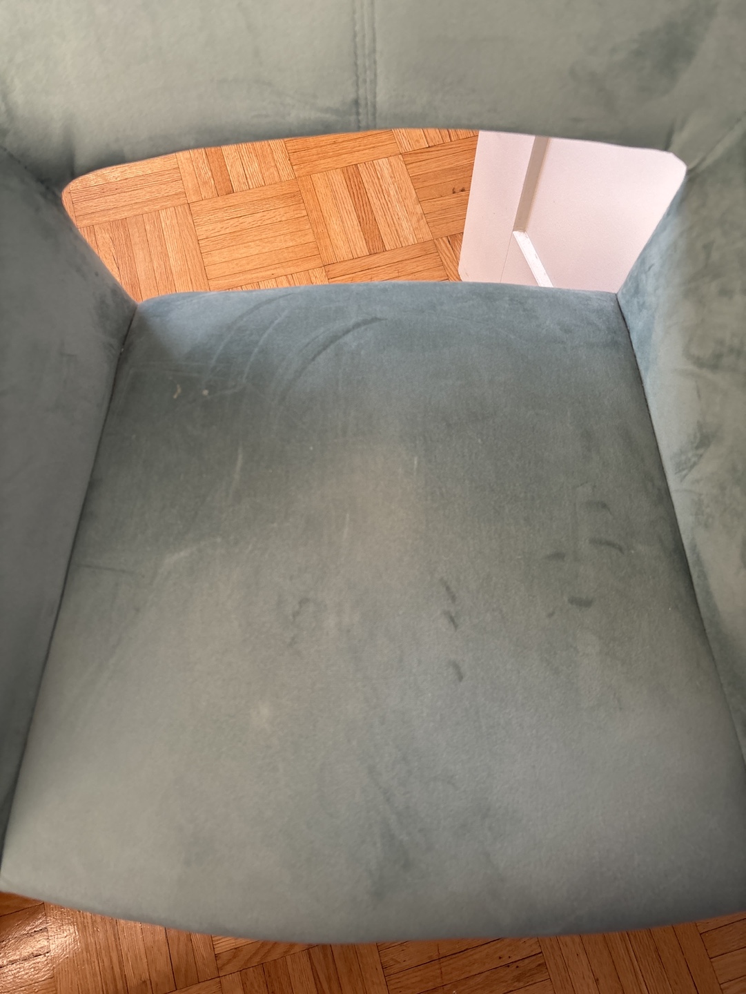 Green Velvet Office Chair - photo 2