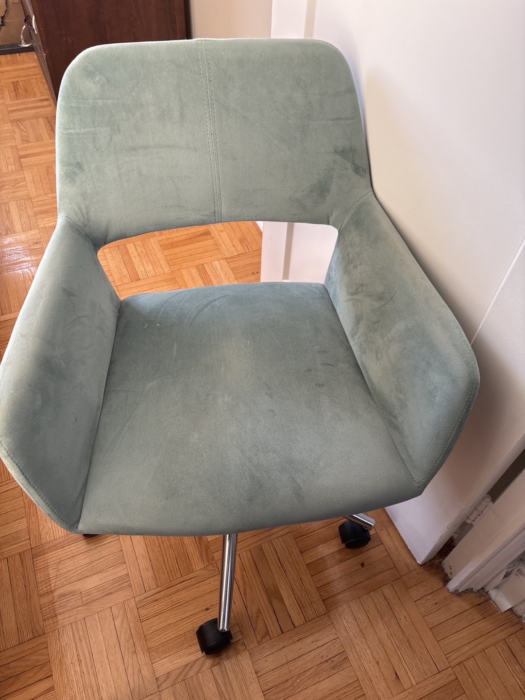 Green Velvet Office Chair