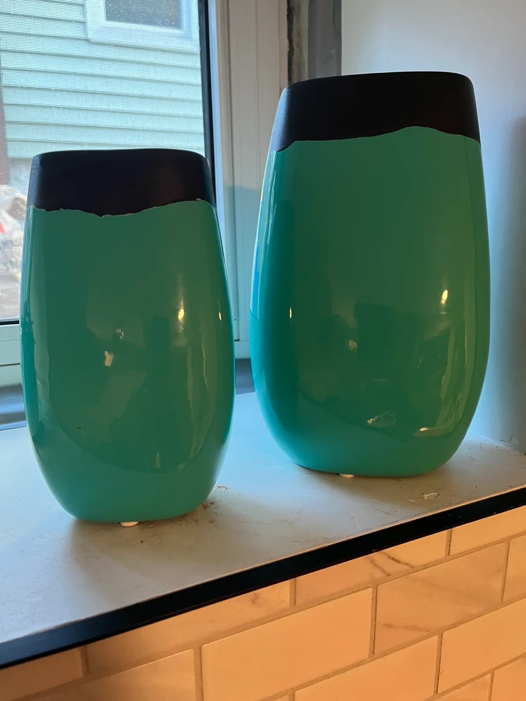 Teal and Black Vases thumbnail