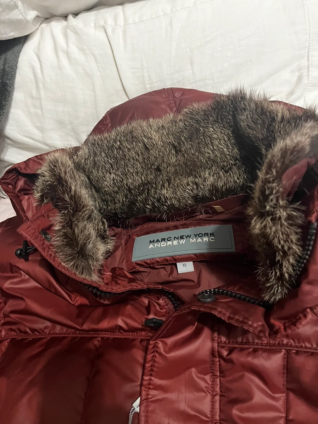 Marc New York Andrew Marc Real Fur Hooded Puffer Jacket image indicator(2)