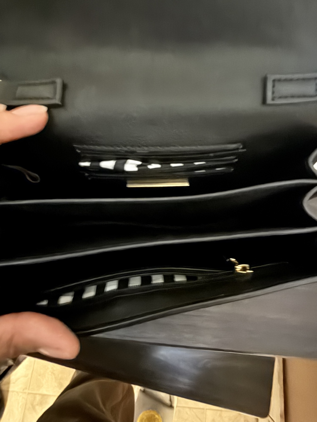 Black Vegan Leather Chain Bag - photo 3