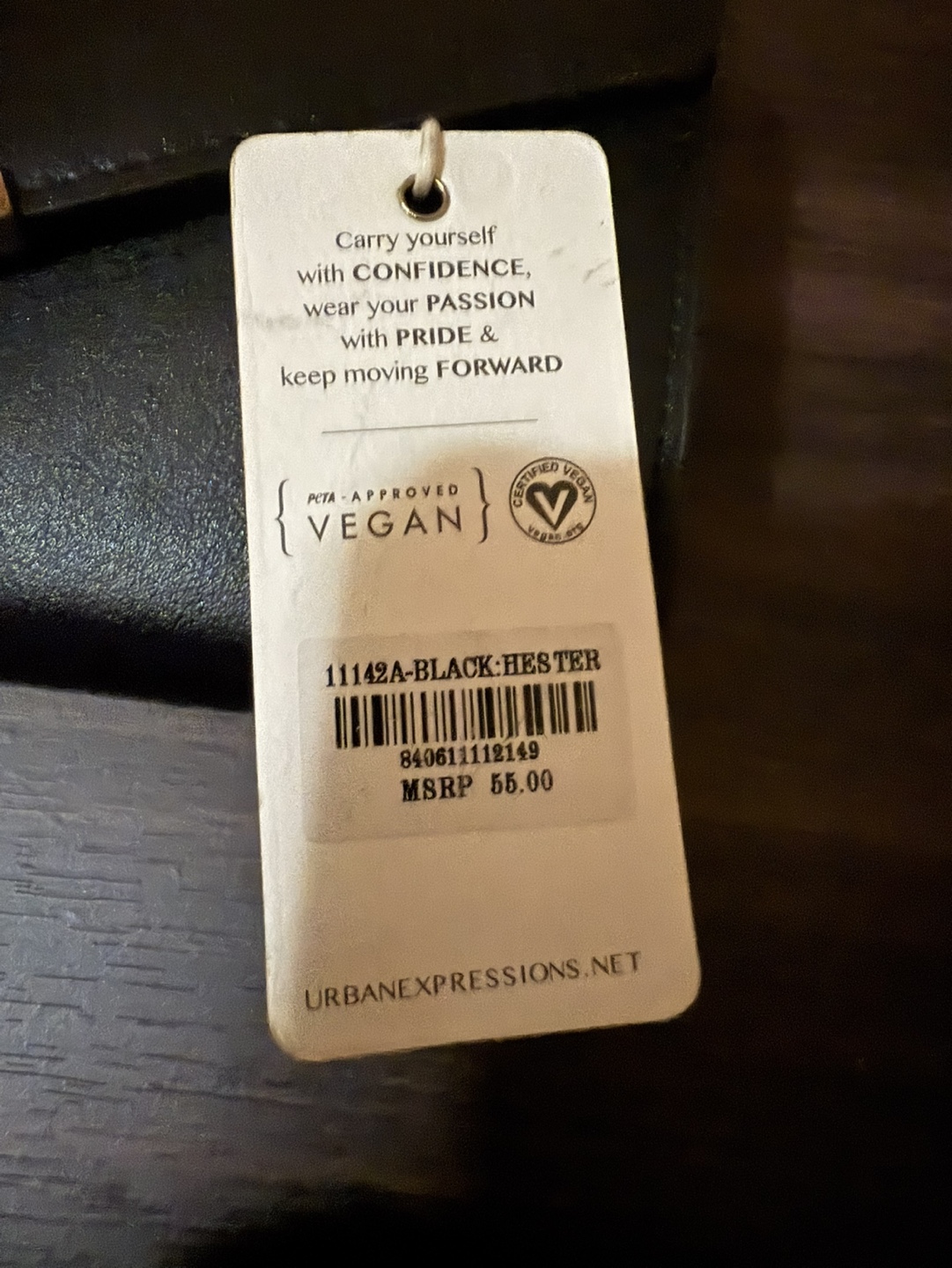 Black Vegan Leather Chain Bag
