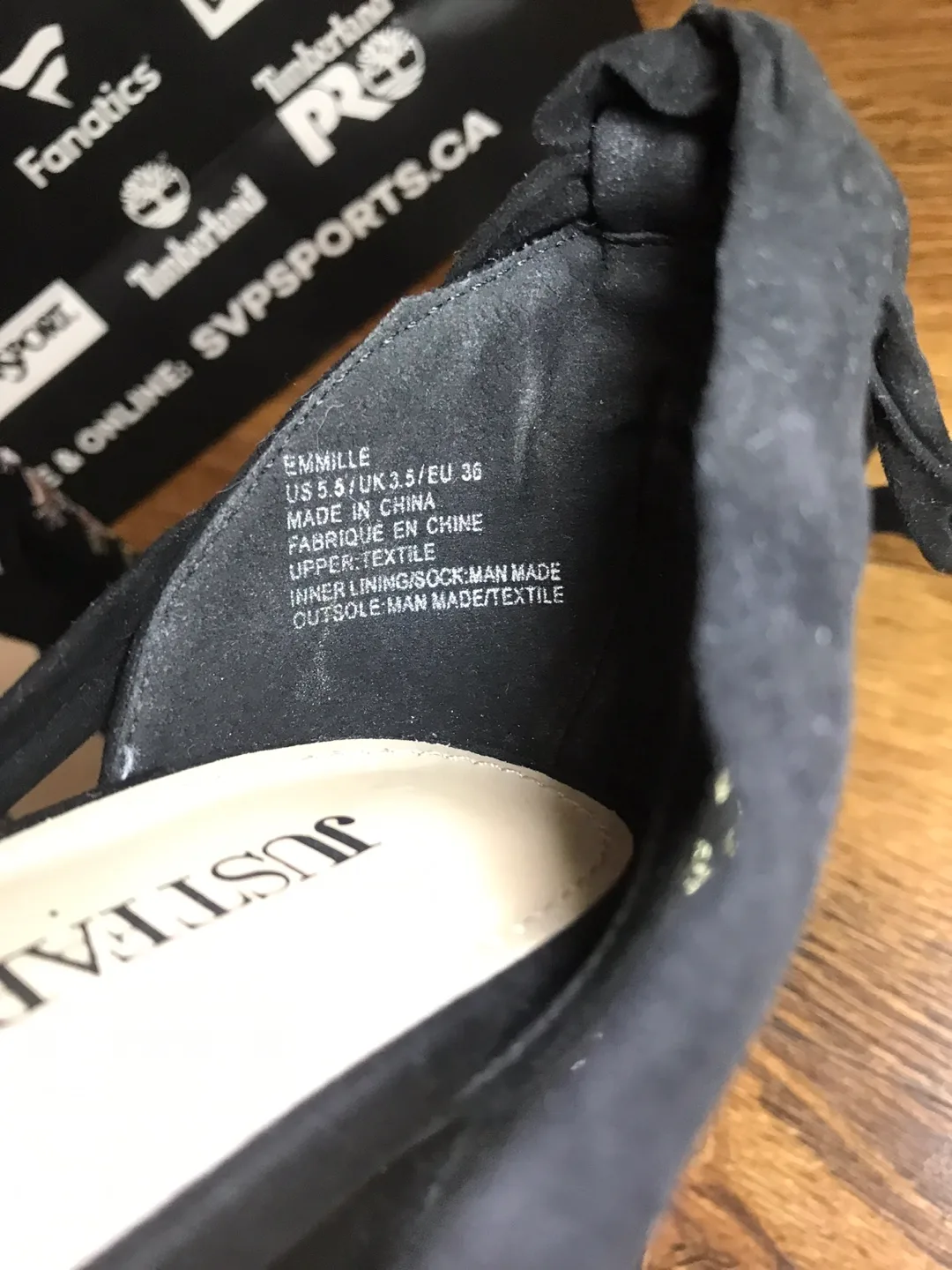 Black Suede Floral Embroidered Heels image indicator(4)