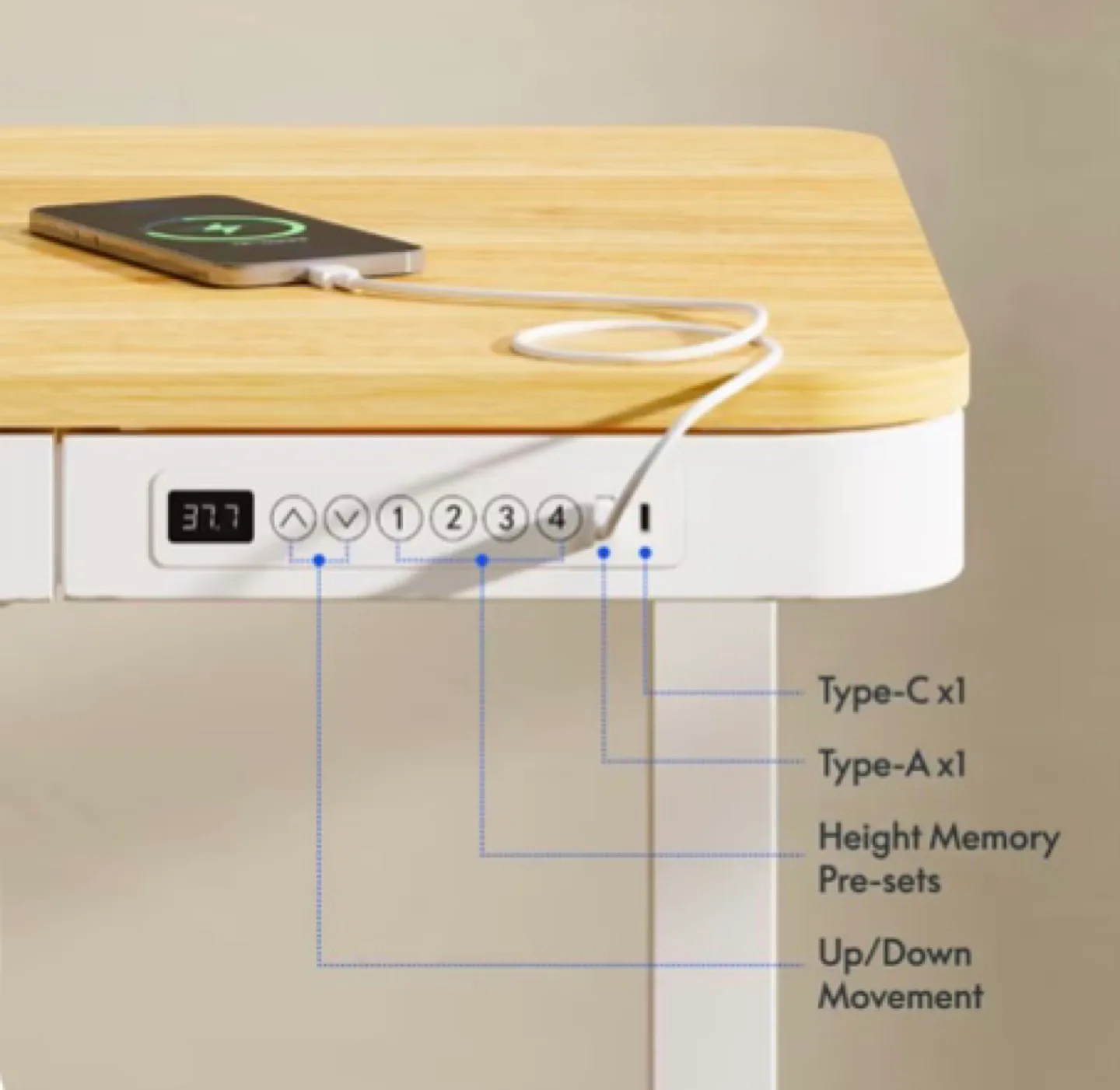 Electric Standing Desk, FlexiSpot image indicator(3)