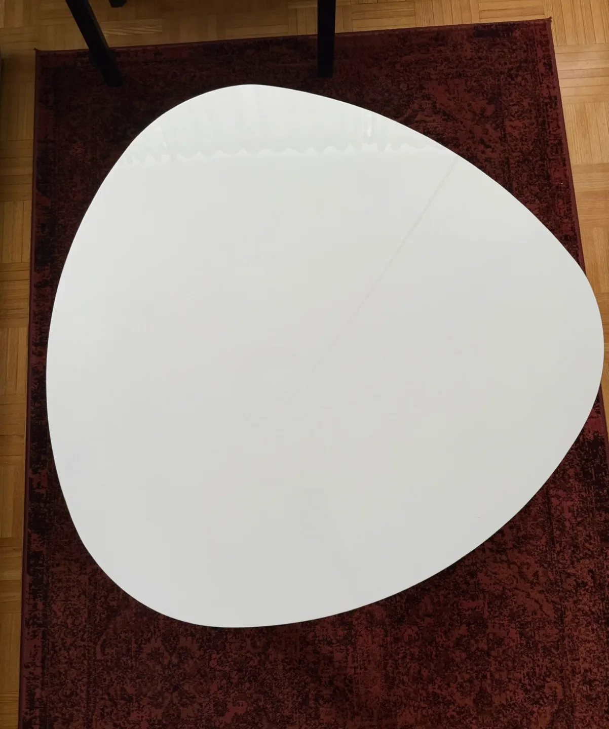White Coffee Table with Wooden Legs thumbnail