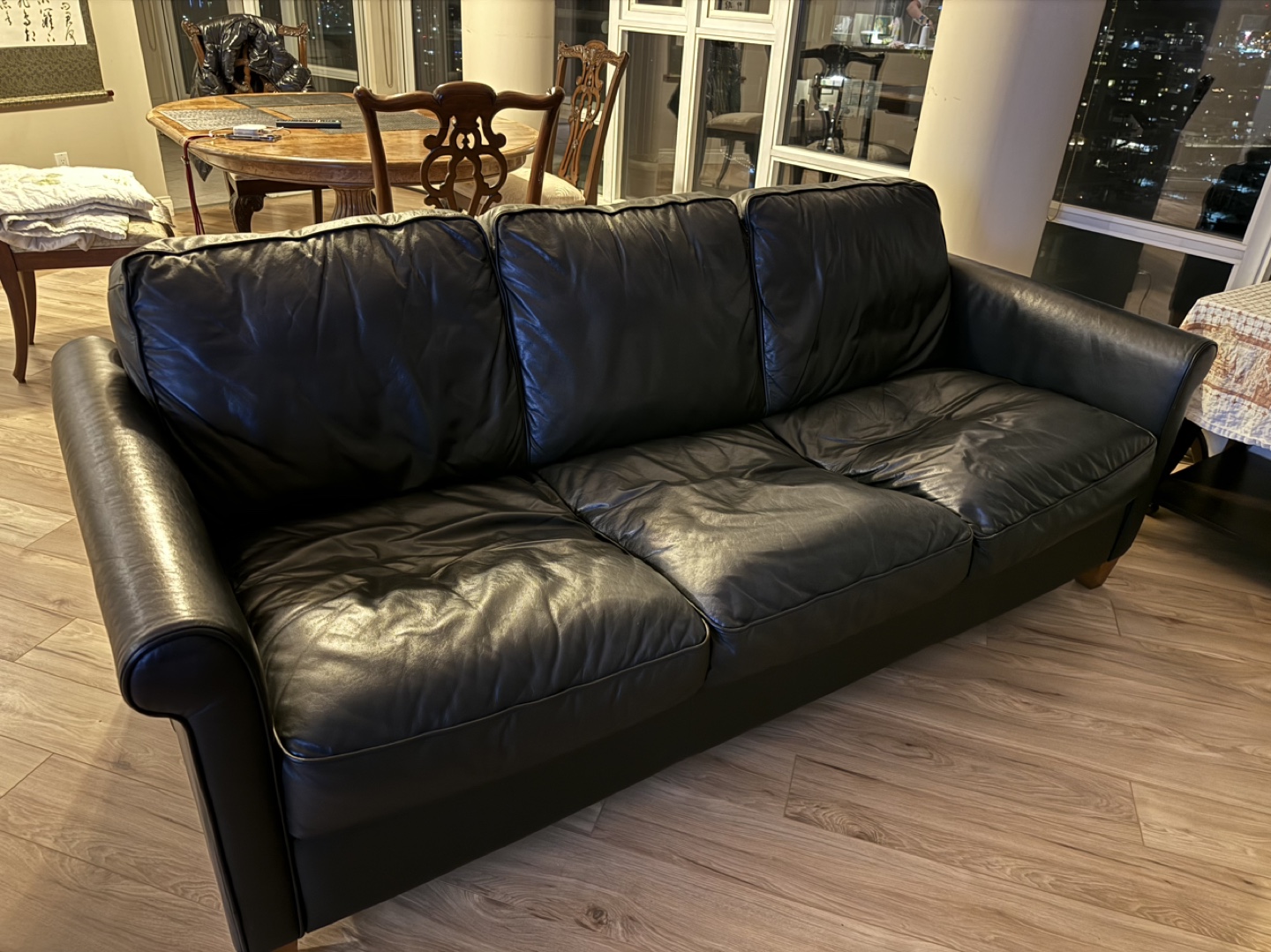 Leather Sofa and Chair