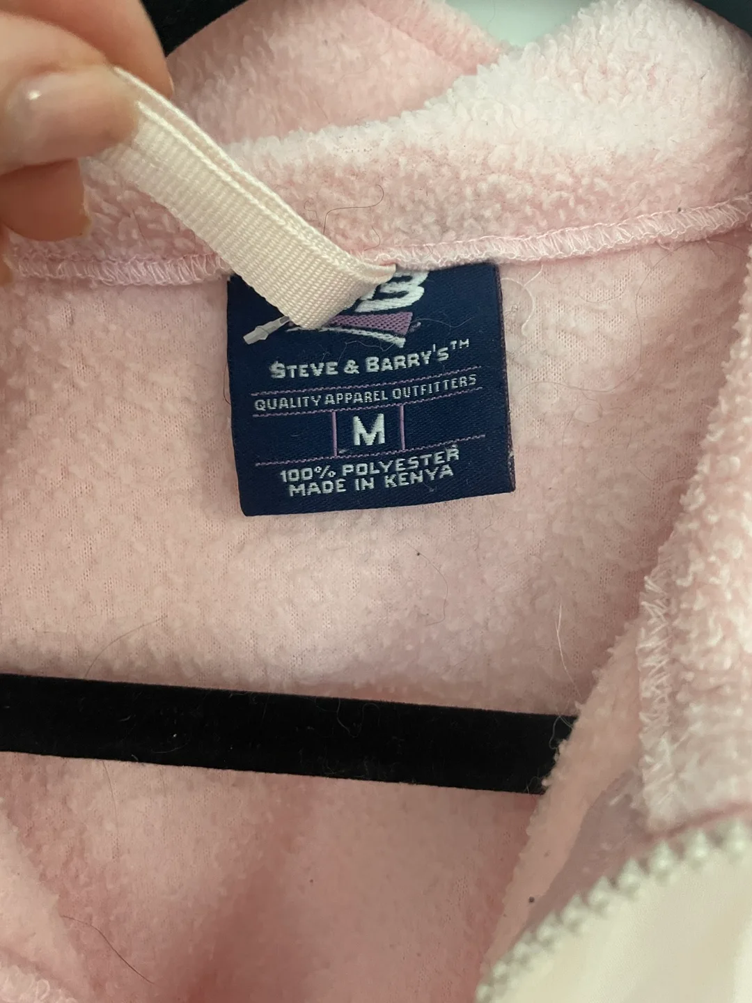 Steve & Barry's Vintage Pink Fleece Jacket image indicator(3)