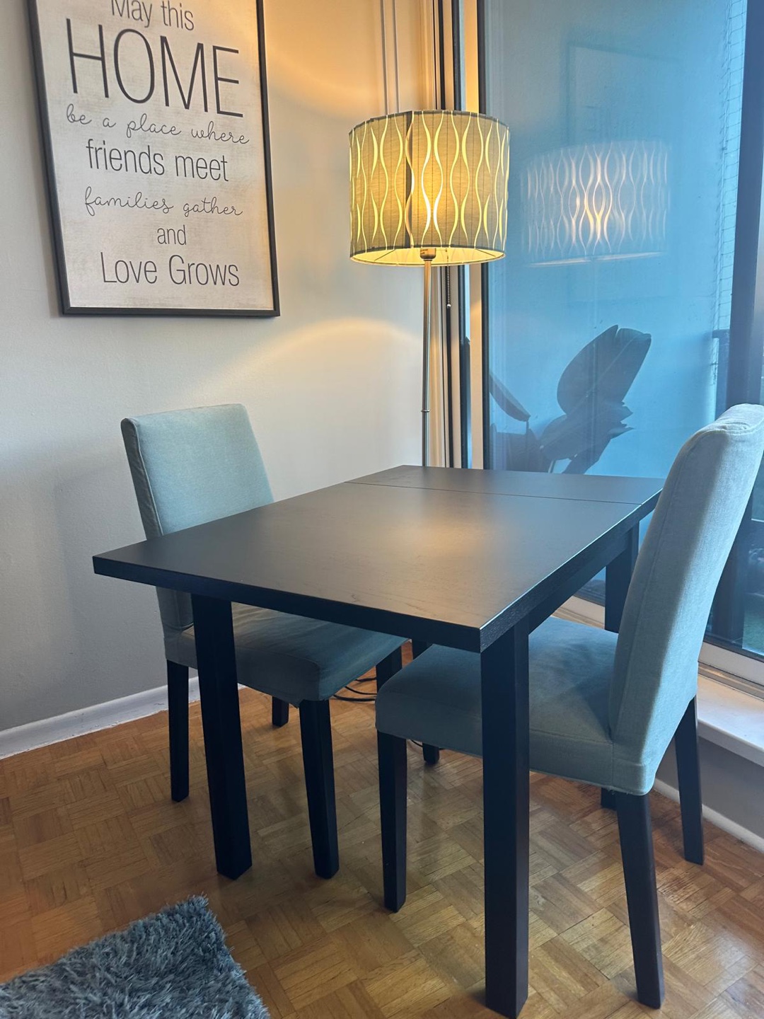 Black Square Dining Table
