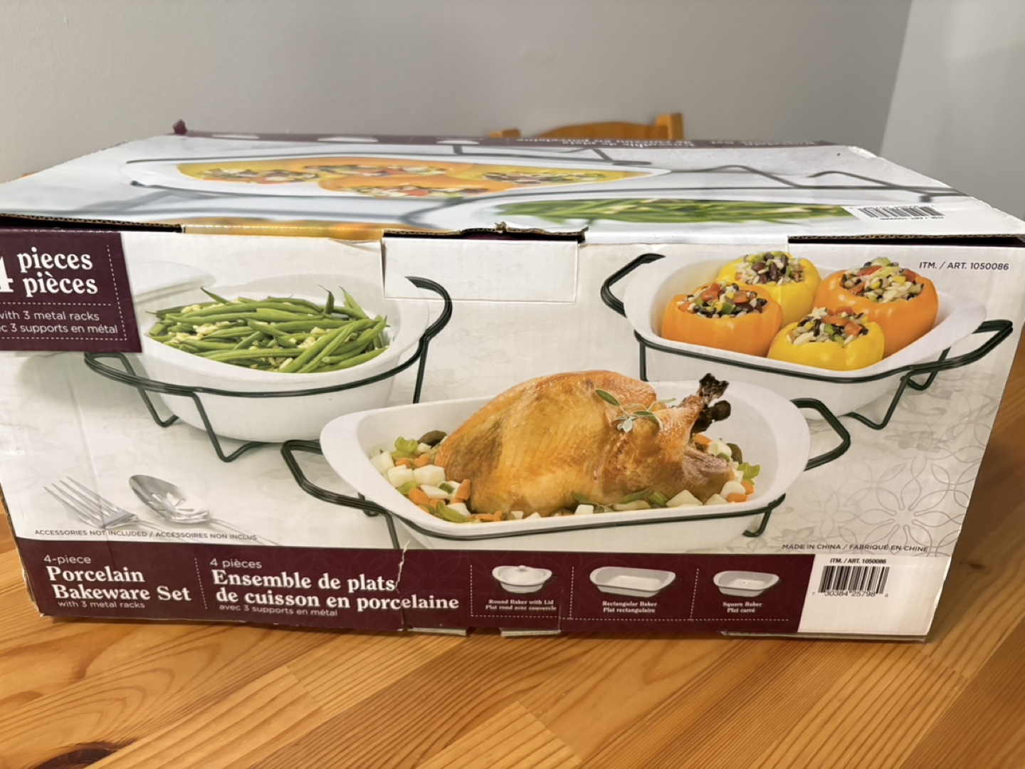 4-Piece Porcelain Bakeware Set