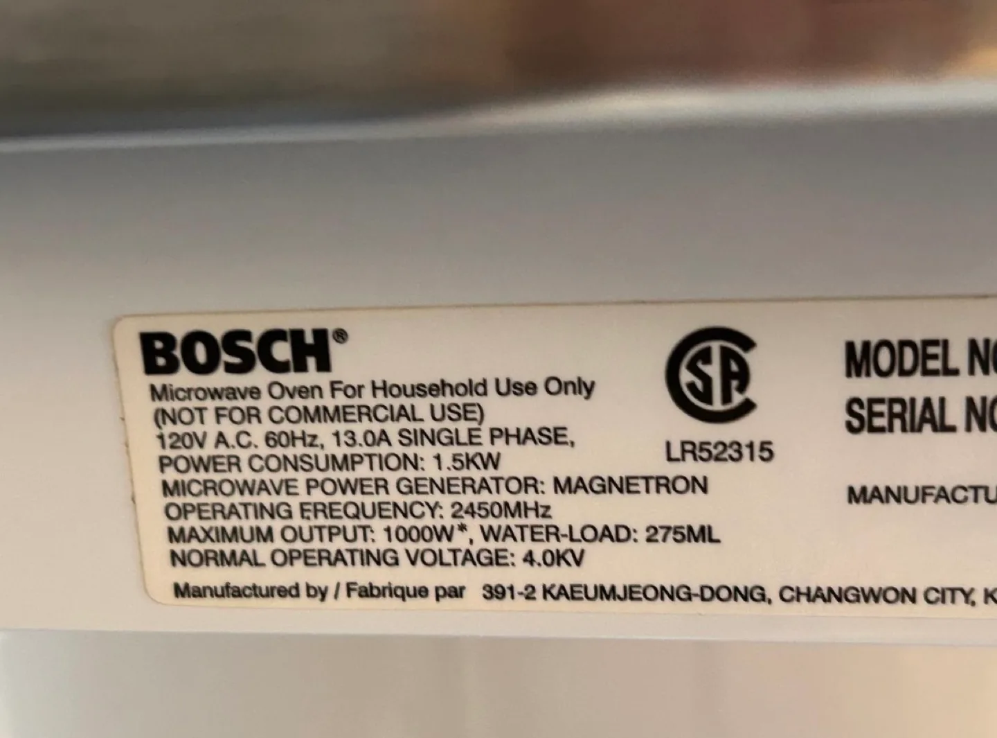Bosch Above Range Microwave Oven image indicator(2)