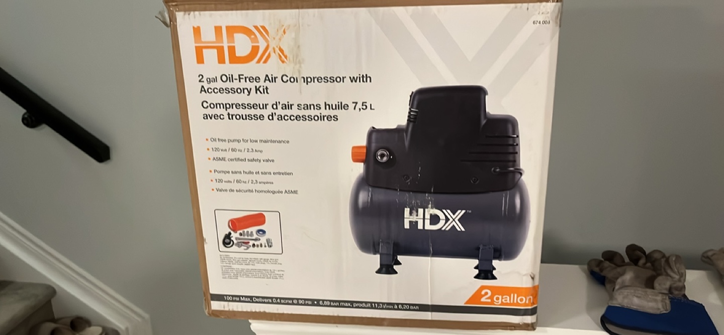 HDX 2 Gallon Oil-Free Air Compressor with Accessory Kit