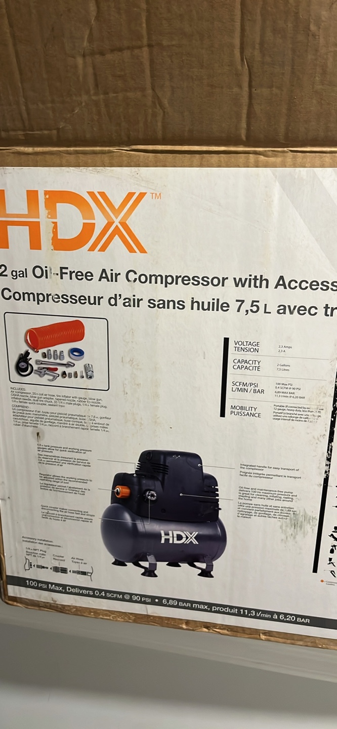 HDX 2 Gallon Oil-Free Air Compressor with Accessory Kit - photo 4