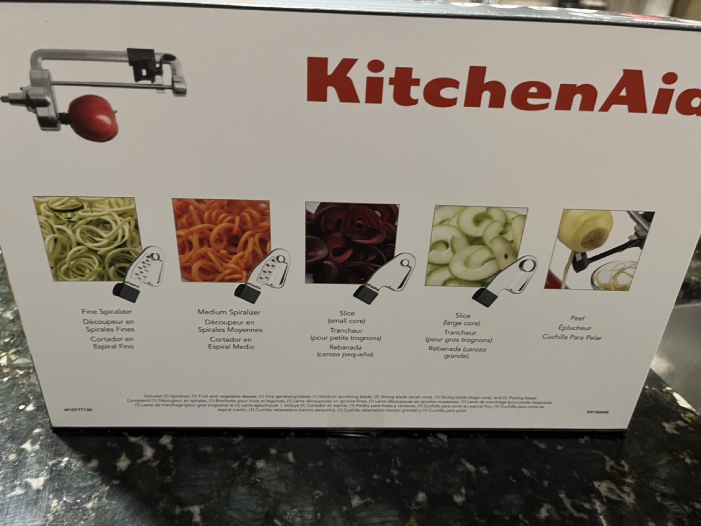KitchenAid Spiralizer, (new unopened )Peel, Core and Slice