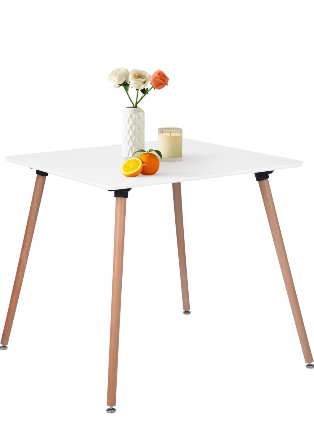 White Dining Table Set with 4 Chairs - photo 3
